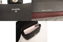 CHANEL Flap Phone Holder With Chain Bag Black Crossbody Clutch j99 hannari-shop