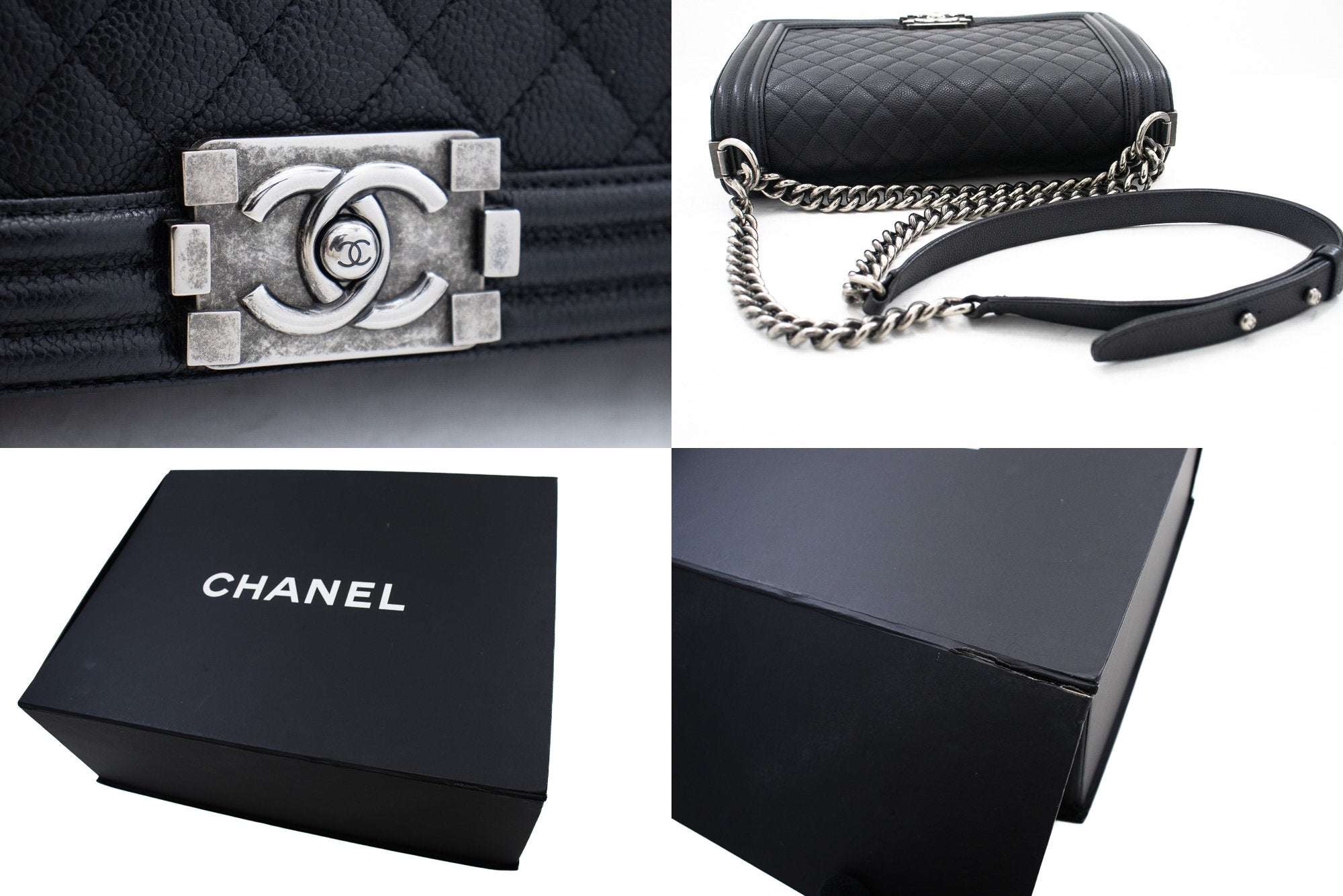 Chanel Boy Wallet On Chain in Grained Calfskin
