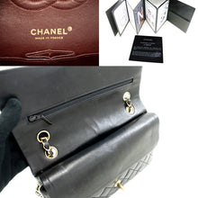 Τσάντα ώμου CHANEL Classic Double Flap Μεσαία Αλυσίδα Μαύρο αρνί m03 hannari-shop