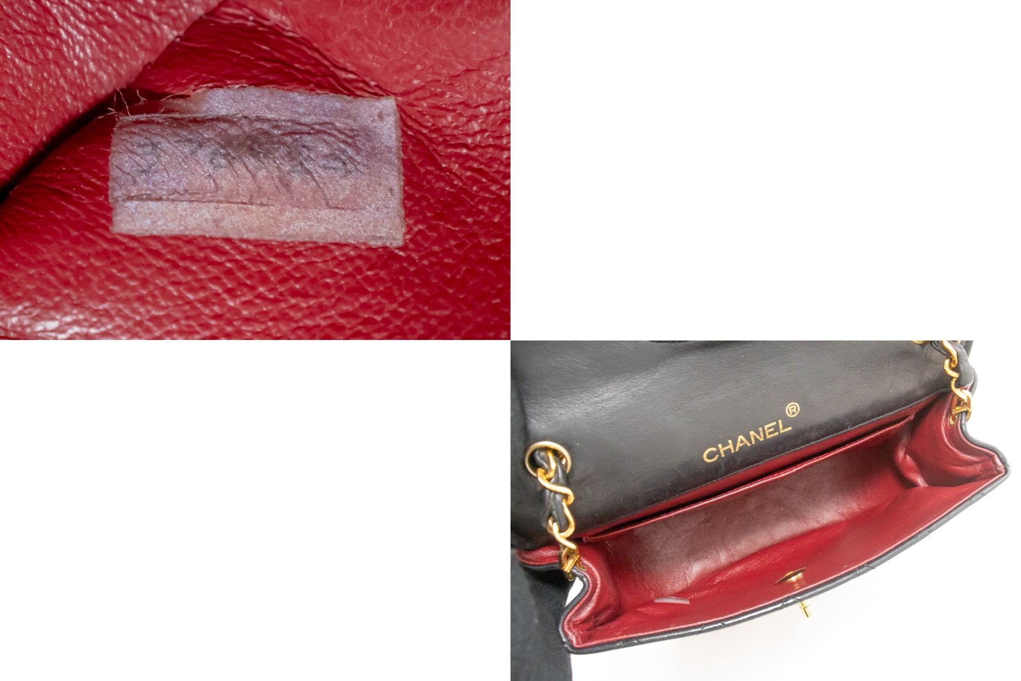 Chanel Vintage Classic Chain Shoulder Bag Single Flap Quilted Lamb L13