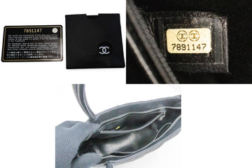CHANEL Silver Medallion Caviar Shoulder Bag Grand Shopping Tote i75 –  hannari-shop