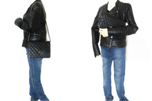 CHANEL Τσάντα ώμου με μικρή αλυσίδα Clutch Μαύρο καπιτονέ πτερύγιο αρνί L54 hannari-shop