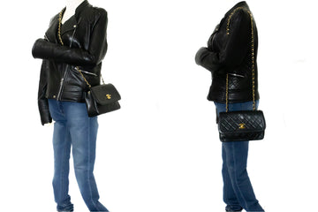 CHANEL Vintage Classic Small Chain Shoulder Bag Single Flap Quilt L12 –  hannari-shop