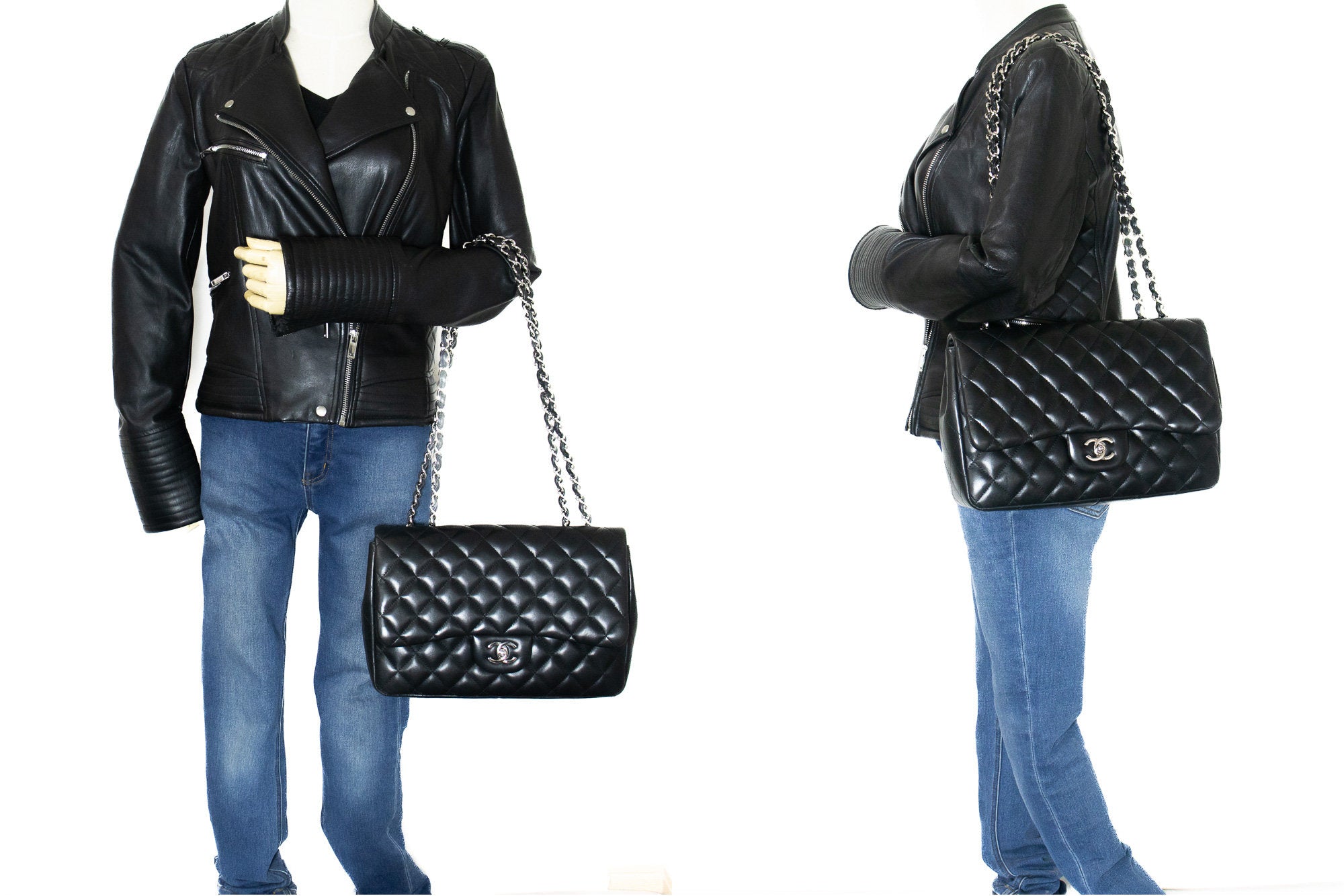 Chanel Classic Large Chain Shoulder Bag Flap