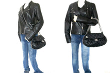 CHANEL Chain Around Shoulder Bag Crossbody Black Calfskin Leather j91 hannari-shop